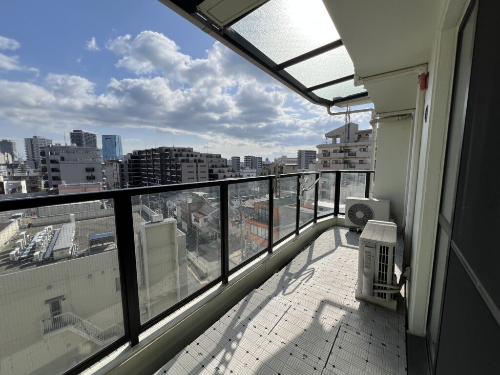 City view from the balcony